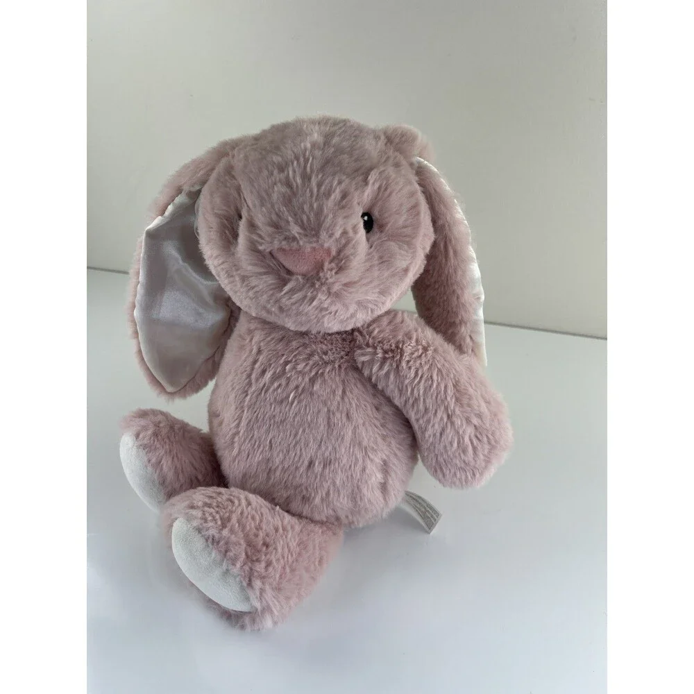 Spark Create Imagine Rabbit Stuffed Animal Plush Toy Easter Satin Ears Lovey Toy